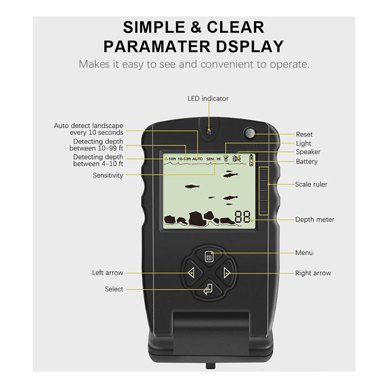 New Portable Fish Finder, Ice  - Fish Finder Transducer บทวิจารณ์และราคา