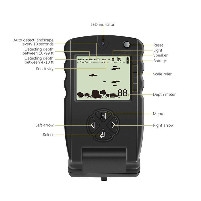 New Portable Fish Finder, Ice  - Fish Finder Transducer บทวิจารณ์และราคา
