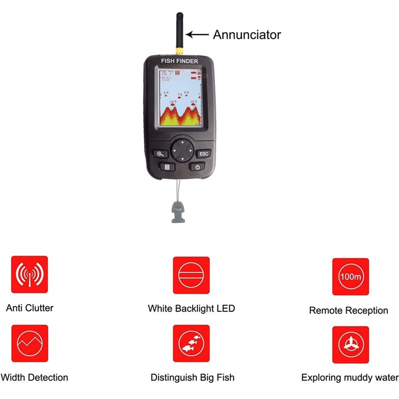Wireless Sonar Fish Finder, Po - Fish Finder Portable บทวิจารณ์และราคา