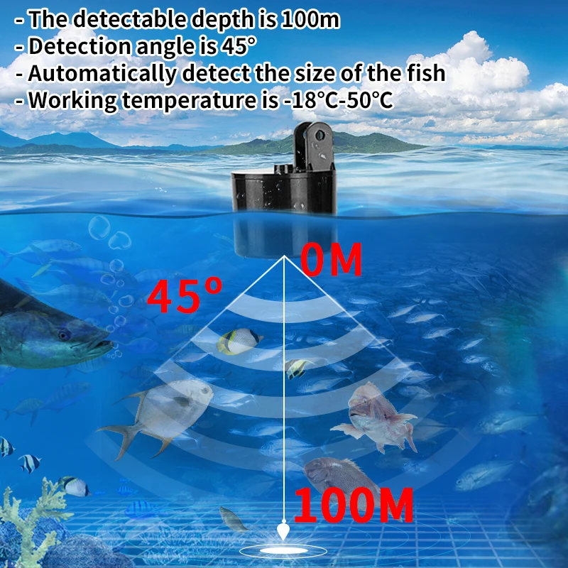 Alarm 100M Portable Sonar Fish - Fish Finder Transducer บทวิจารณ์และราคา