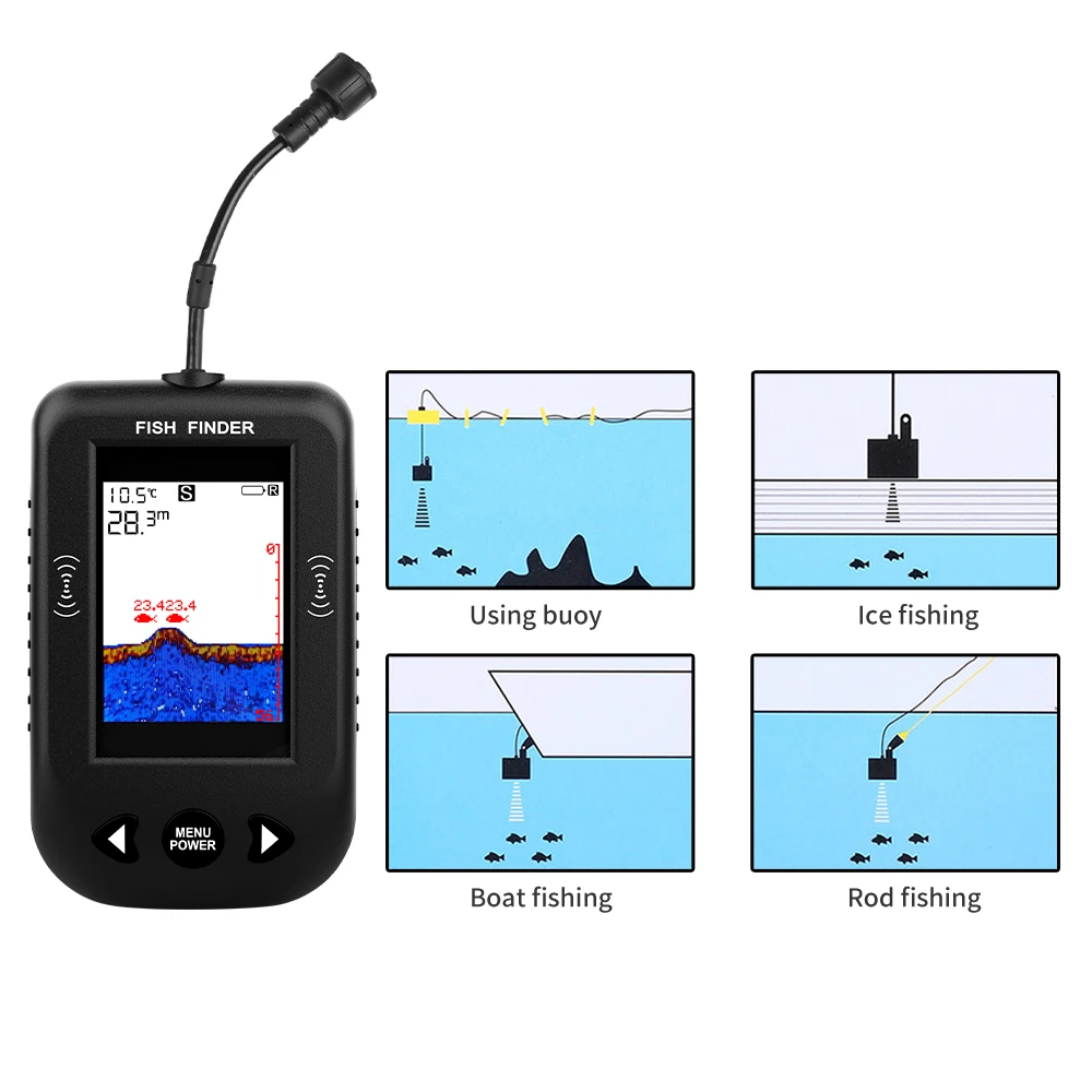 Alarm 100M Portable Sonar Fish - Fish Finder Transducer บทวิจารณ์และราคา