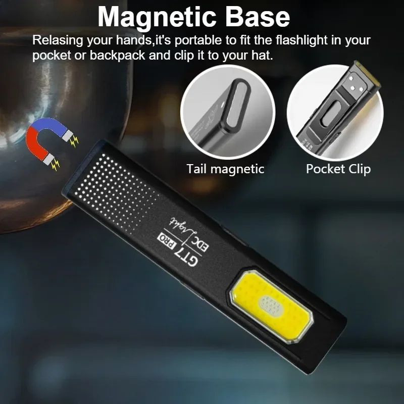 Mini LED Flashlight USB C Rech - Fishing Light บทวิจารณ์และราคา