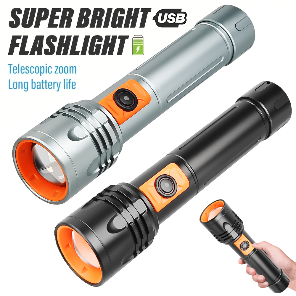 High Power LED Flashlight USB  - Fishing Light บทวิจารณ์และราคา