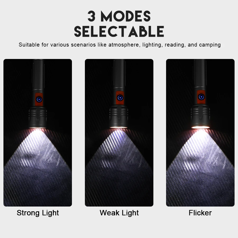 High Power LED Flashlight USB  - Fishing Light บทวิจารณ์และราคา