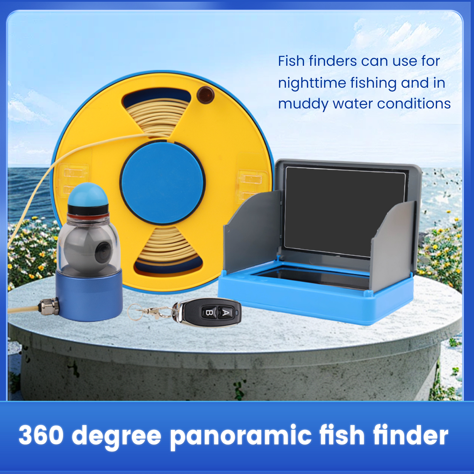 WIFI 360° Underwater Fishing C - Fish Finder Portable บทวิจารณ์และราคา