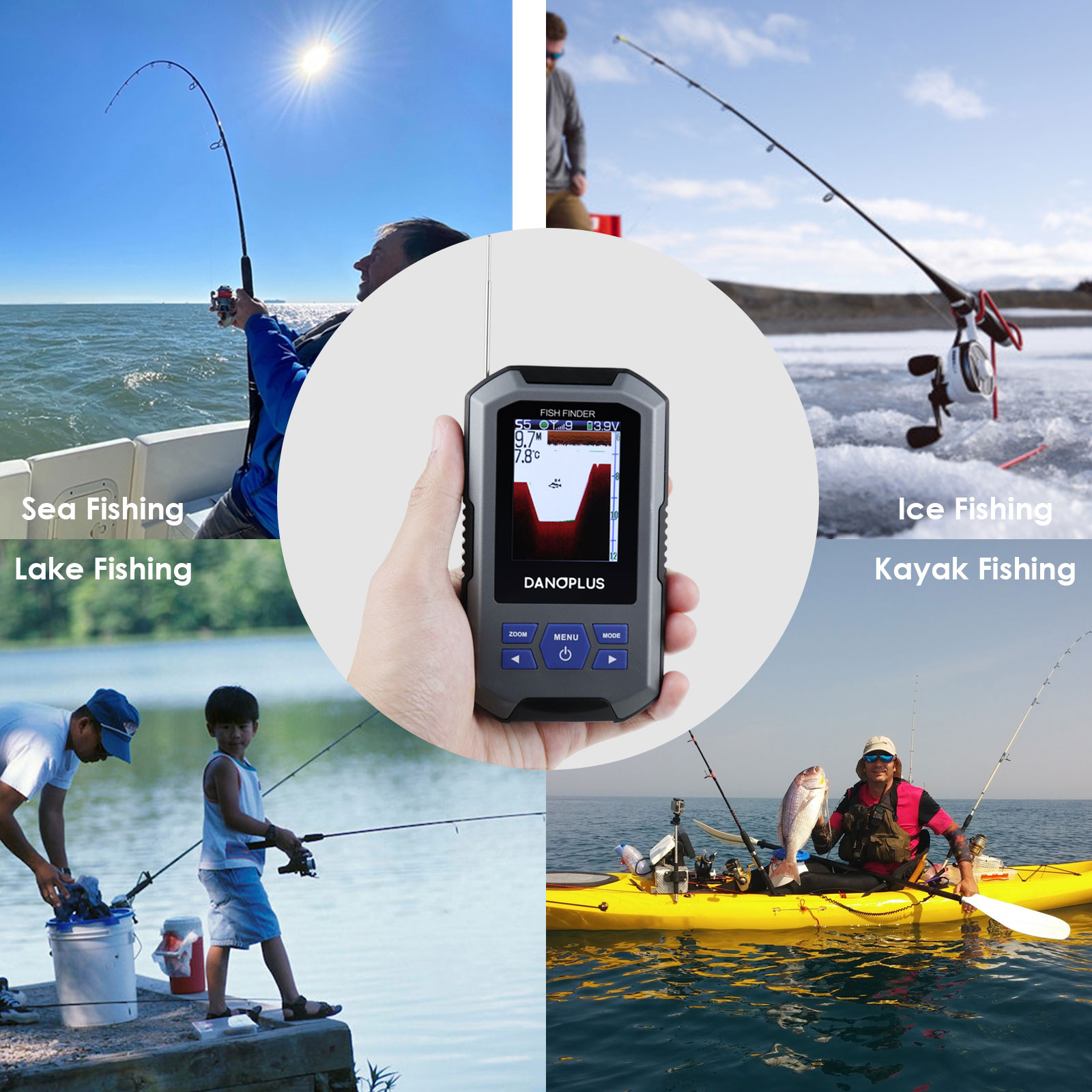 Fish Finder Wireless Sonar Sen - Fish Finder บทวิจารณ์และราคา