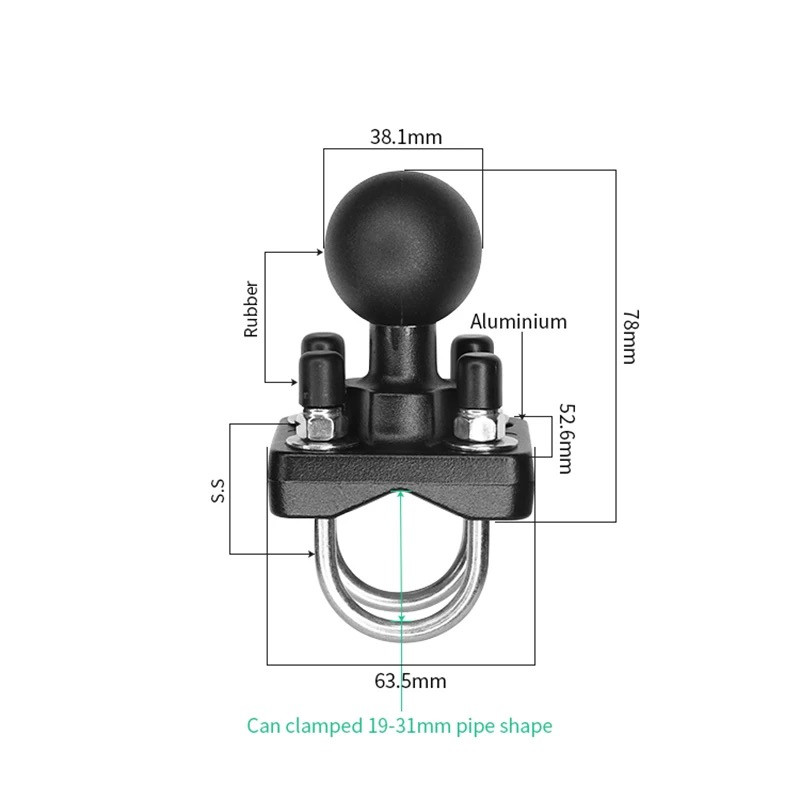 Aluminum Double U-Bolt Mount f - Fish Finder Mount บทวิจารณ์และราคา