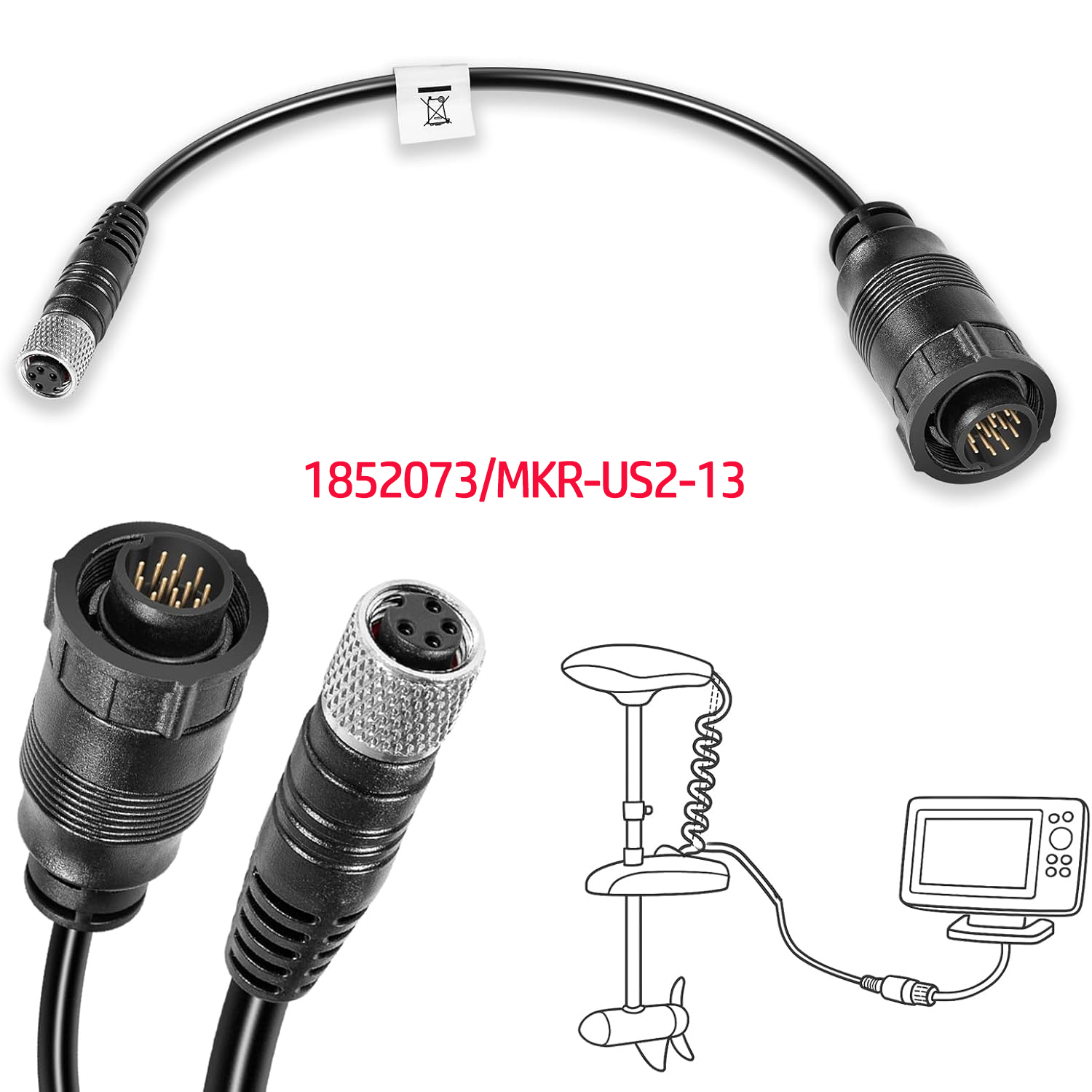 For Minn Kota MKR-US2-13 Unive - Fish Finder Transducer บทวิจารณ์และราคา