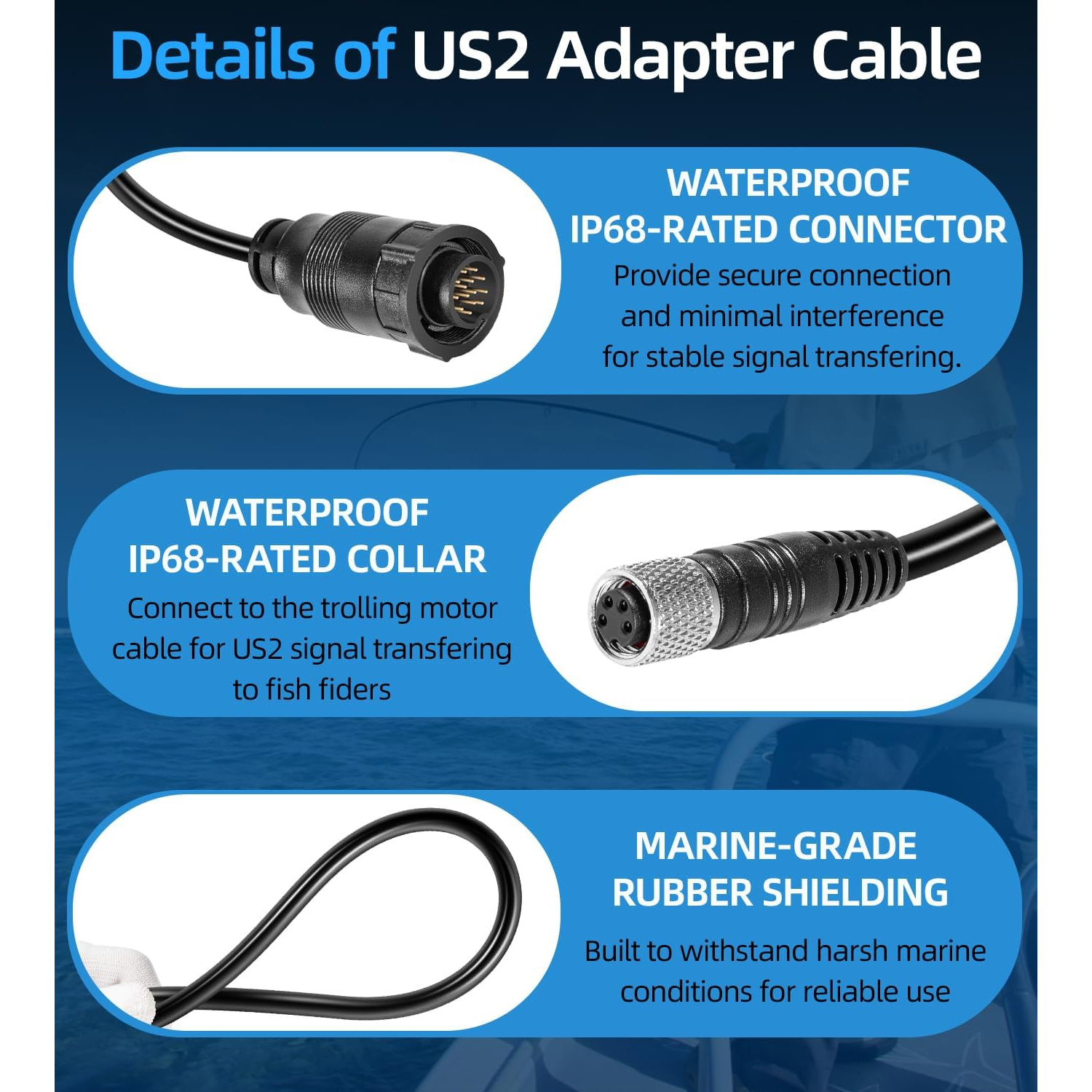 For Minn Kota MKR-US2-13 Unive - Fish Finder Transducer บทวิจารณ์และราคา