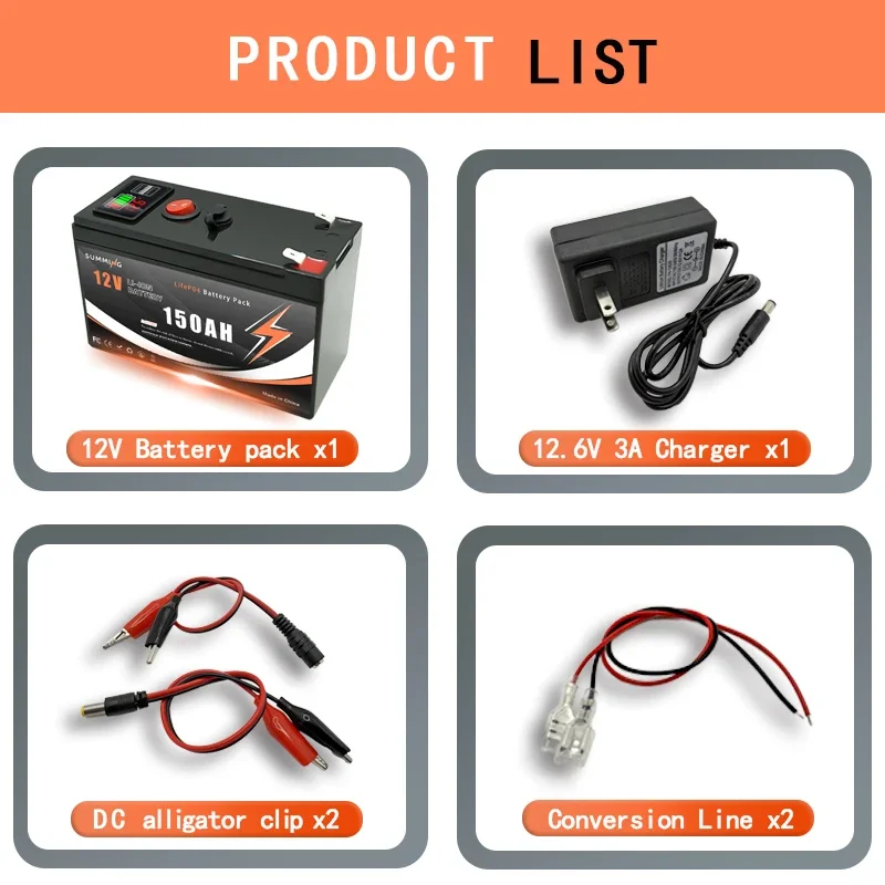 12V 150Ah Lithium  LiFeP04 Bat - Fish Finder Charger บทวิจารณ์และราคา