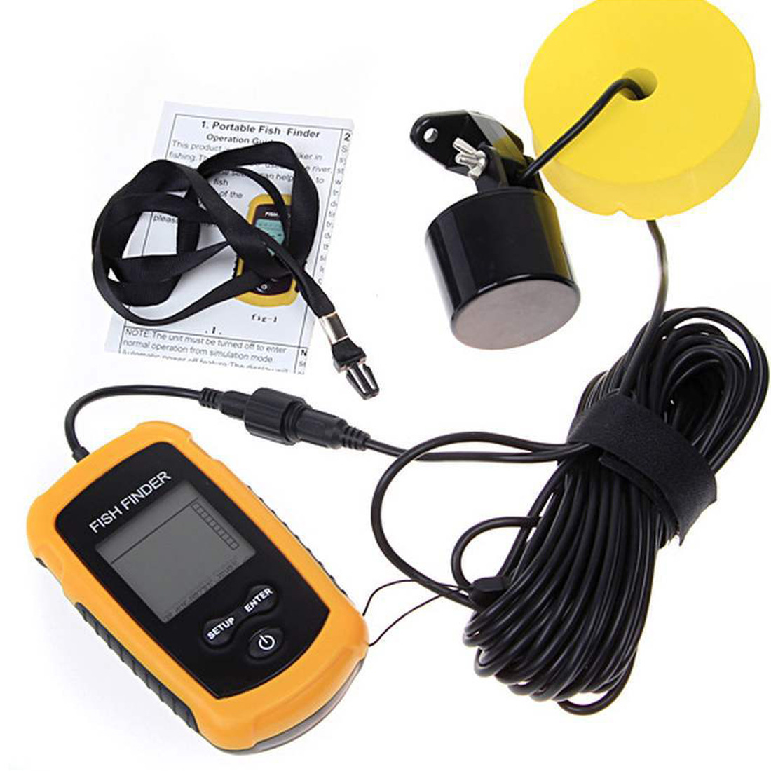 Alarm 100M Portable Sonar Fish - Fish Finder Transducer บทวิจารณ์และราคา