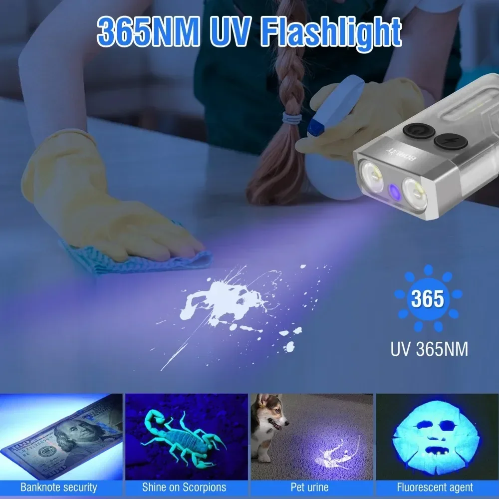BORUiT V10 Keychain UV LED EDC - Fishing Light บทวิจารณ์และราคา