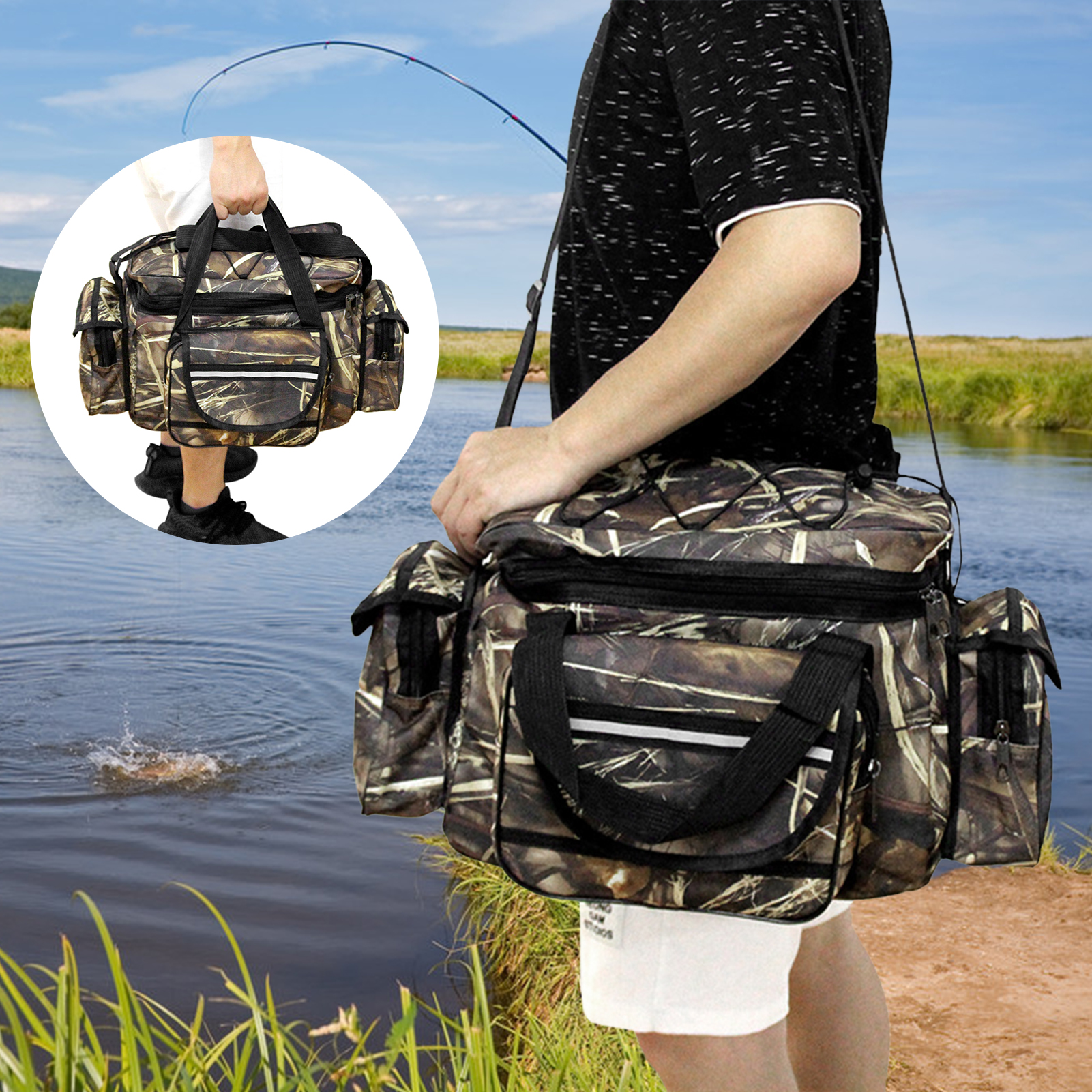 New Large Capacity Fishing Tac - Fish Finder Case บทวิจารณ์และราคา