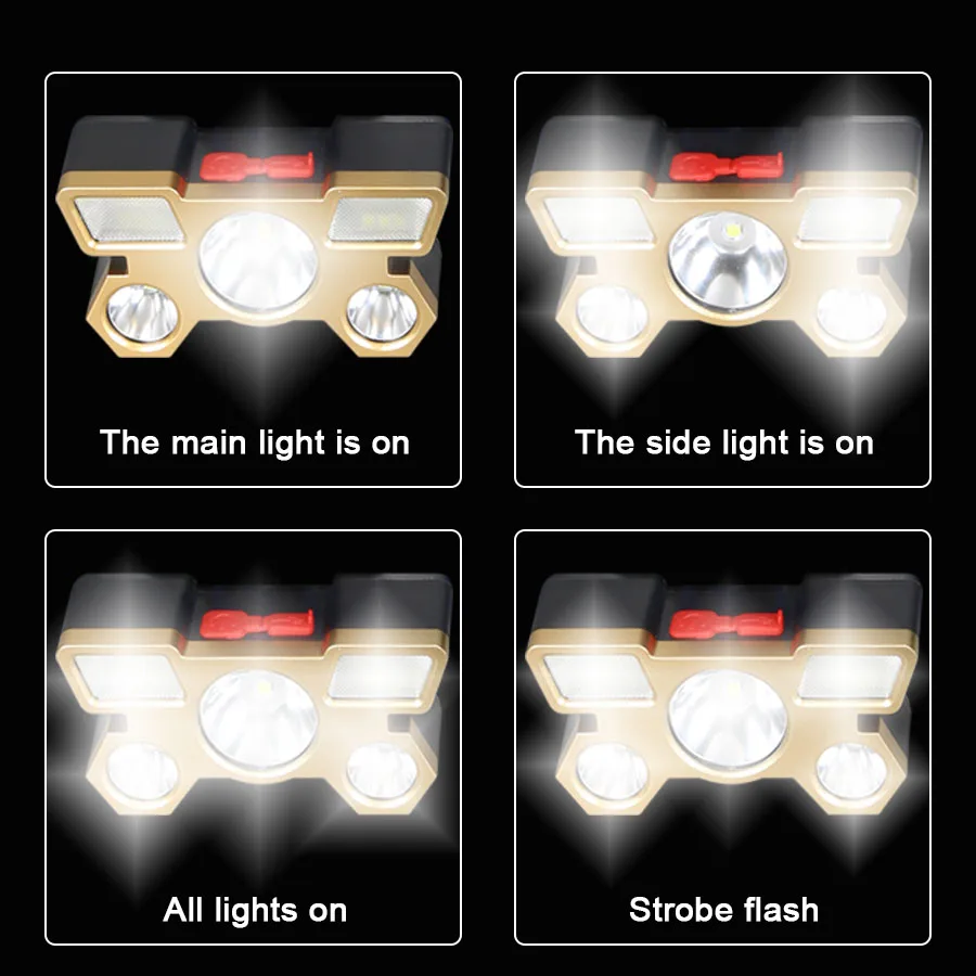 Rechargeable LED Headlamp 5 LE - Fishing Light บทวิจารณ์และราคา