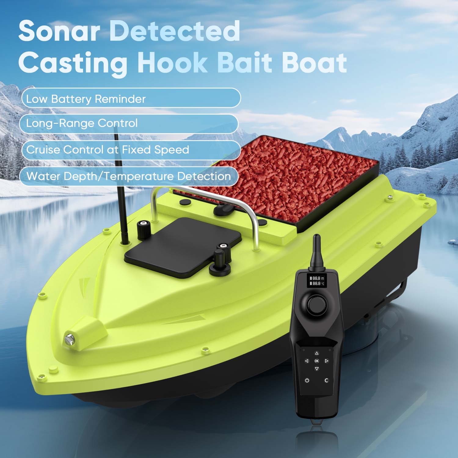 D36 RC Fishing Bait Boat with  - Fish Finder Cable บทวิจารณ์และราคา